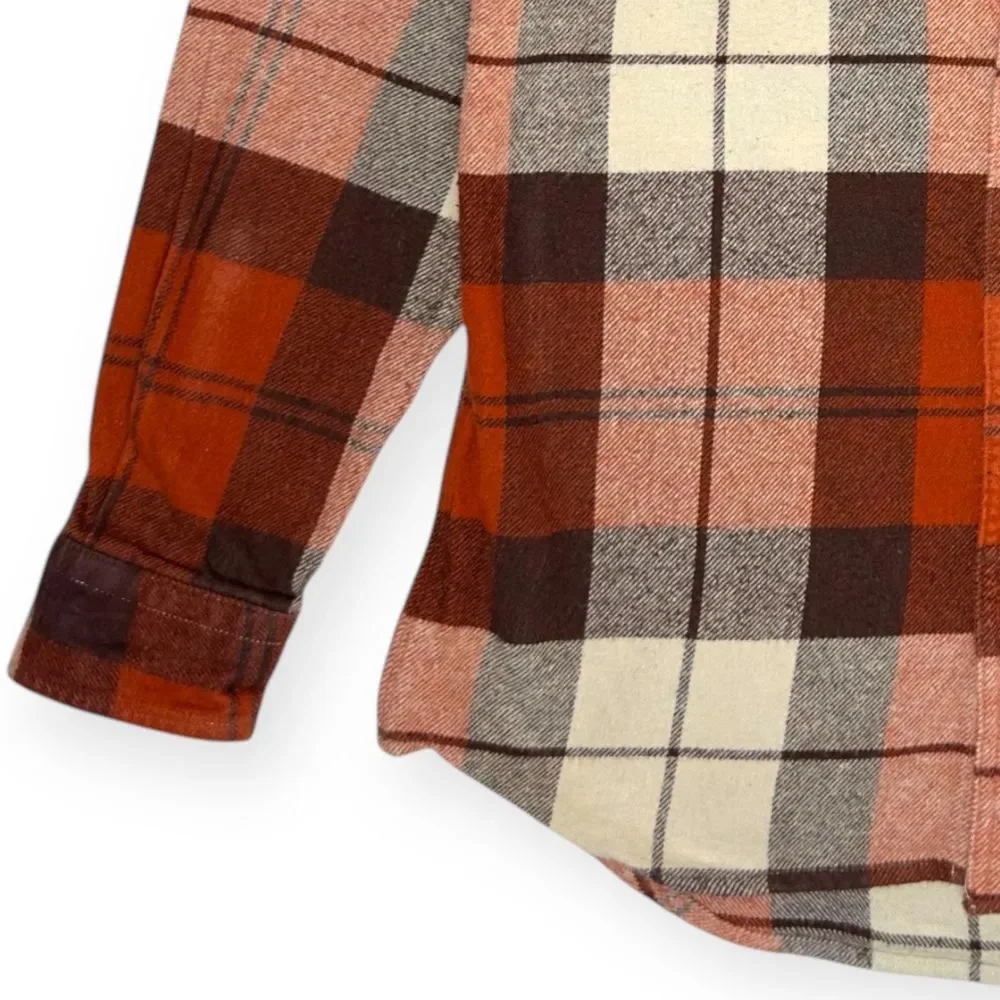 Levi's Relaxed Plaid Flannel Button Down Shirt Orange/Brown Fall  size‎ Small